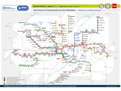 Plano del tranvía de Múnich